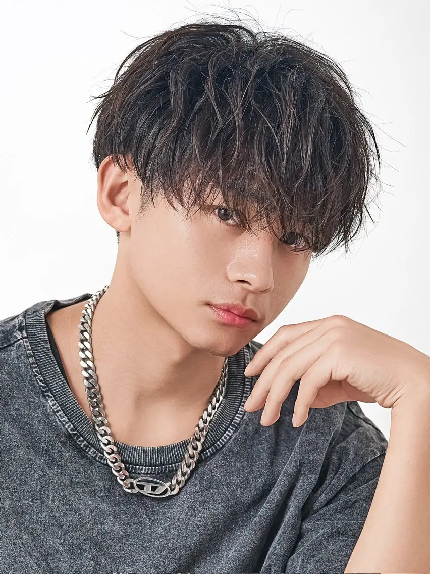 ミディアム ミディアムパーマ ツイストパーマ カット パーマ 木村 介威のヘアスタイル
