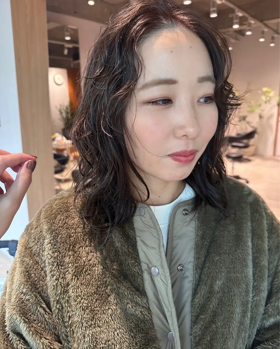 セミロング パーマ カット パーマ トリートメント AR.MARA サトウヒカルのヘアスタイル