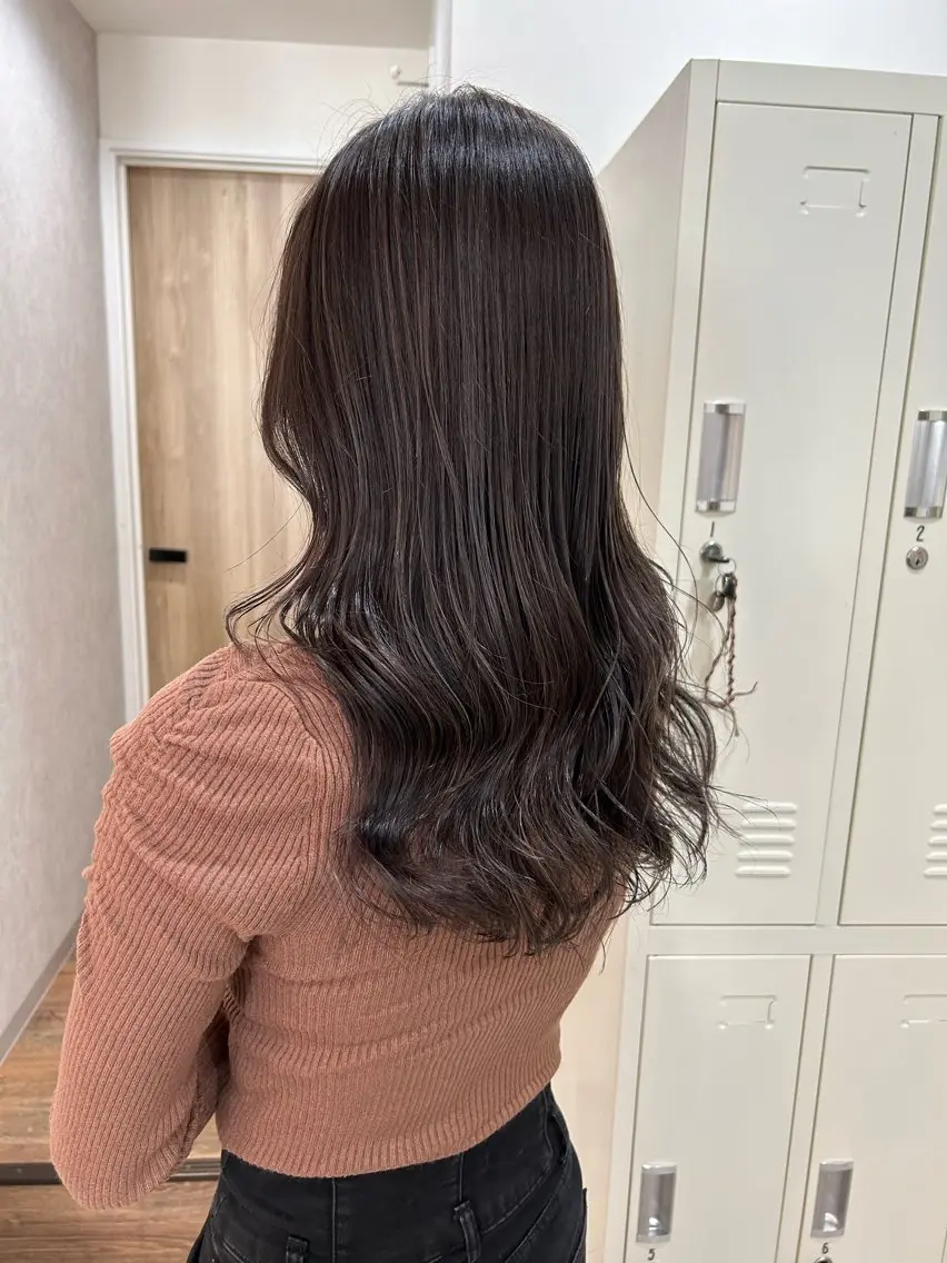 ロング カラー ダブルカラー グレージュ ハイライトカラー ハイライト カット ヘアカラー ボブ/ハイトーン 福生Radix 下田のヘアスタイル