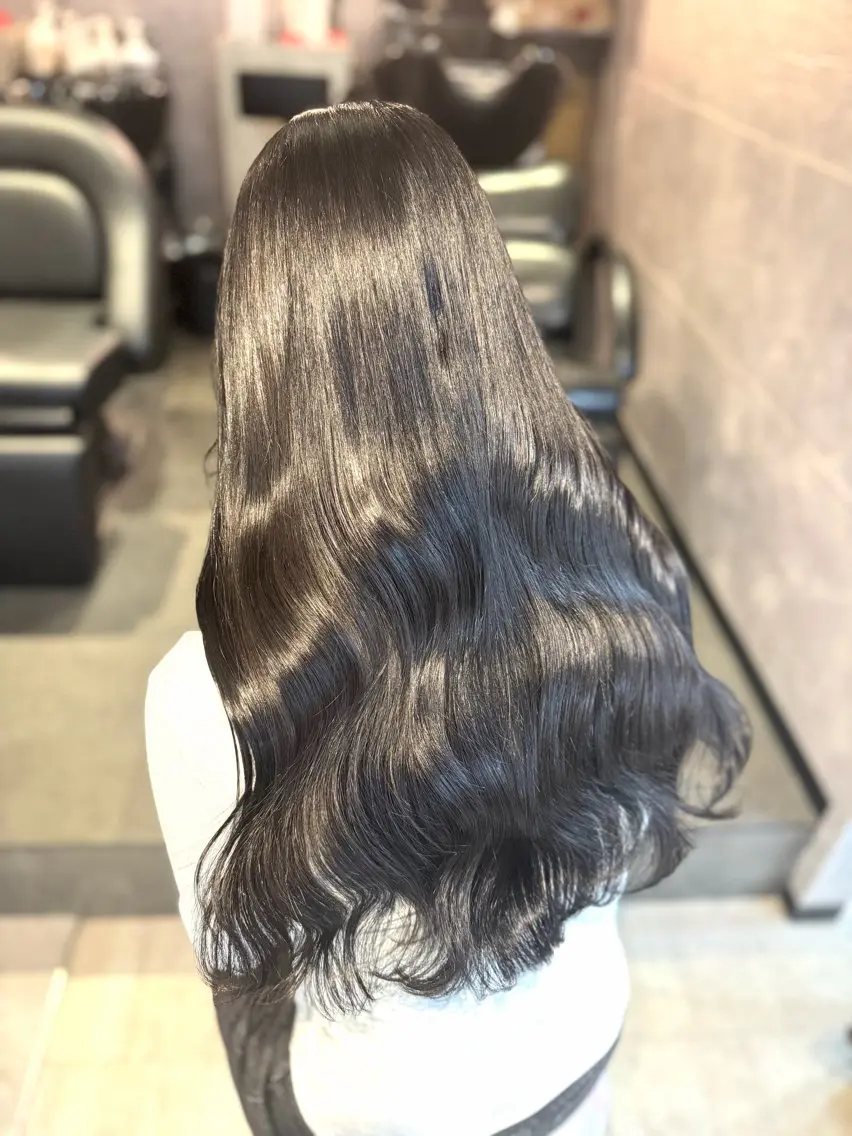 ロング カラー ヘアカラー トリートメント 💗鈴木茉奈💗艶髪 /透明感/暖色カラーのヘアスタイル