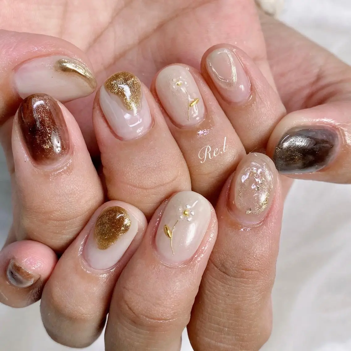 ネイル ニュアンスネイル モチの良さ◉ フィルインネイル♡のネイルデザイン