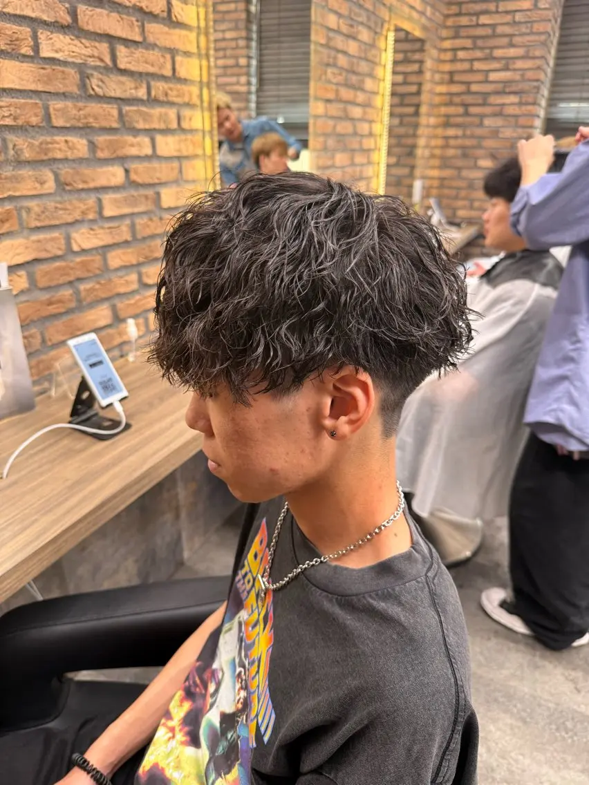 ショート カラー パーマ ヘアアレンジ メンズ キッズ 🔷横浜1のパーマ 職人🔷将太郎のヘアスタイル