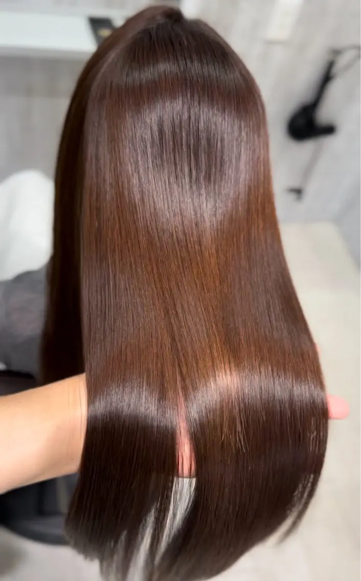 セミロング カラー カット ヘアカラー トリートメント Number.タナカ 間々田髪質改善のヘアスタイル