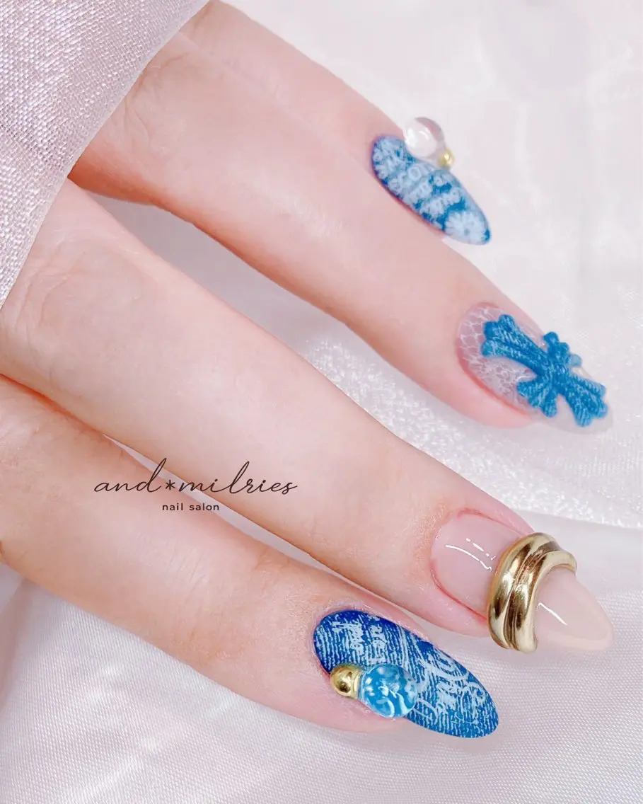 ネイル アートネイル 長さ出し ロングネイル and* milriesのネイルデザイン