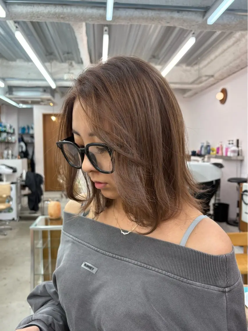 ミディアム カラー yelm府中 ユリのヘアスタイル