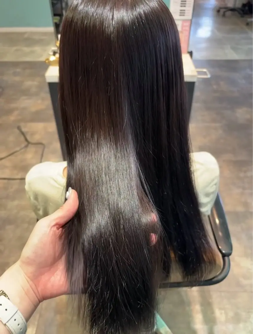 ロング 縮毛矯正 トリートメント 縮毛矯正 トリートメント 🫧古田 穂香🫧パーマモデルのヘアスタイル