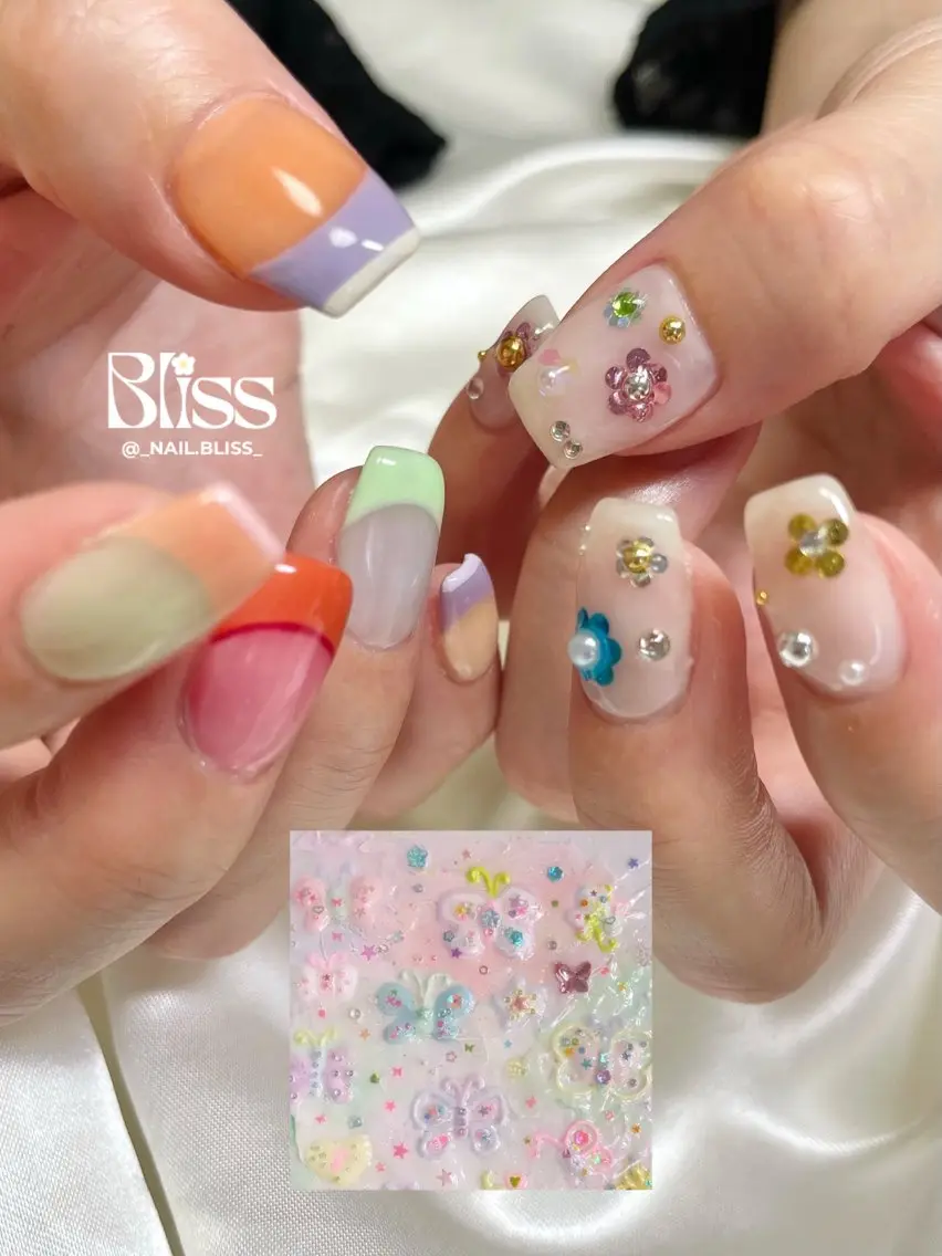 ネイル 持ち込み 春ネイル ハンドネイル NAIL BLISSのネイルデザイン