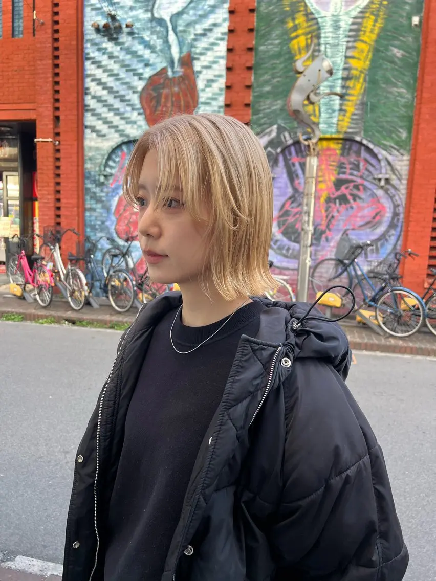 ショート カラー スダユーヤ 💫推しカラーウルフのヘアスタイル