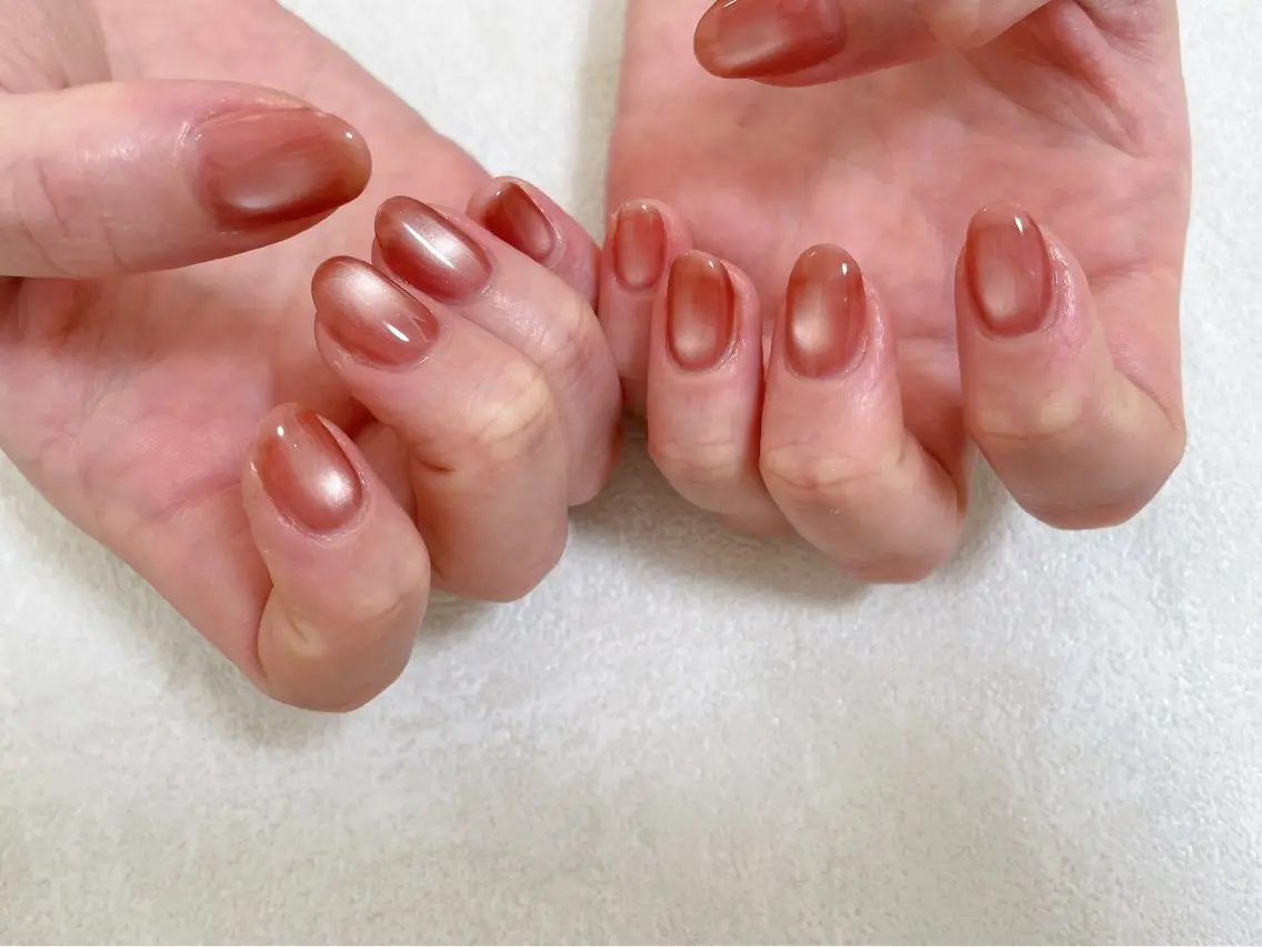 ネイル オーロラネイル ブルー フットネイル フレンチネイル ジェルネイル ハンドネイル kiki nail たまプラーザのネイルデザイン
