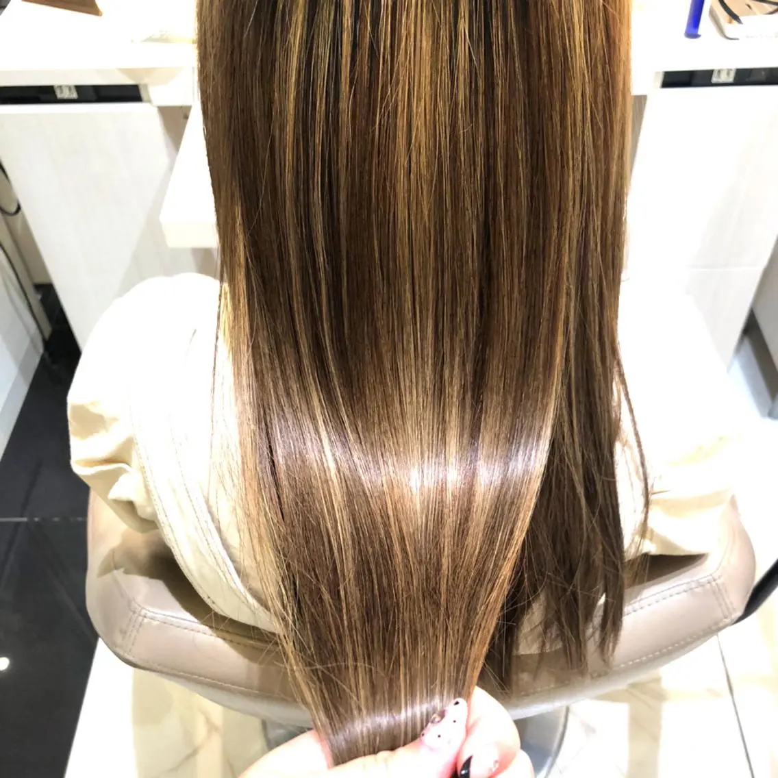 ロング カット トリートメント ヘッドスパ 三箇島陽香/髪質改善 クロスパーマ縮毛矯正のヘアスタイル