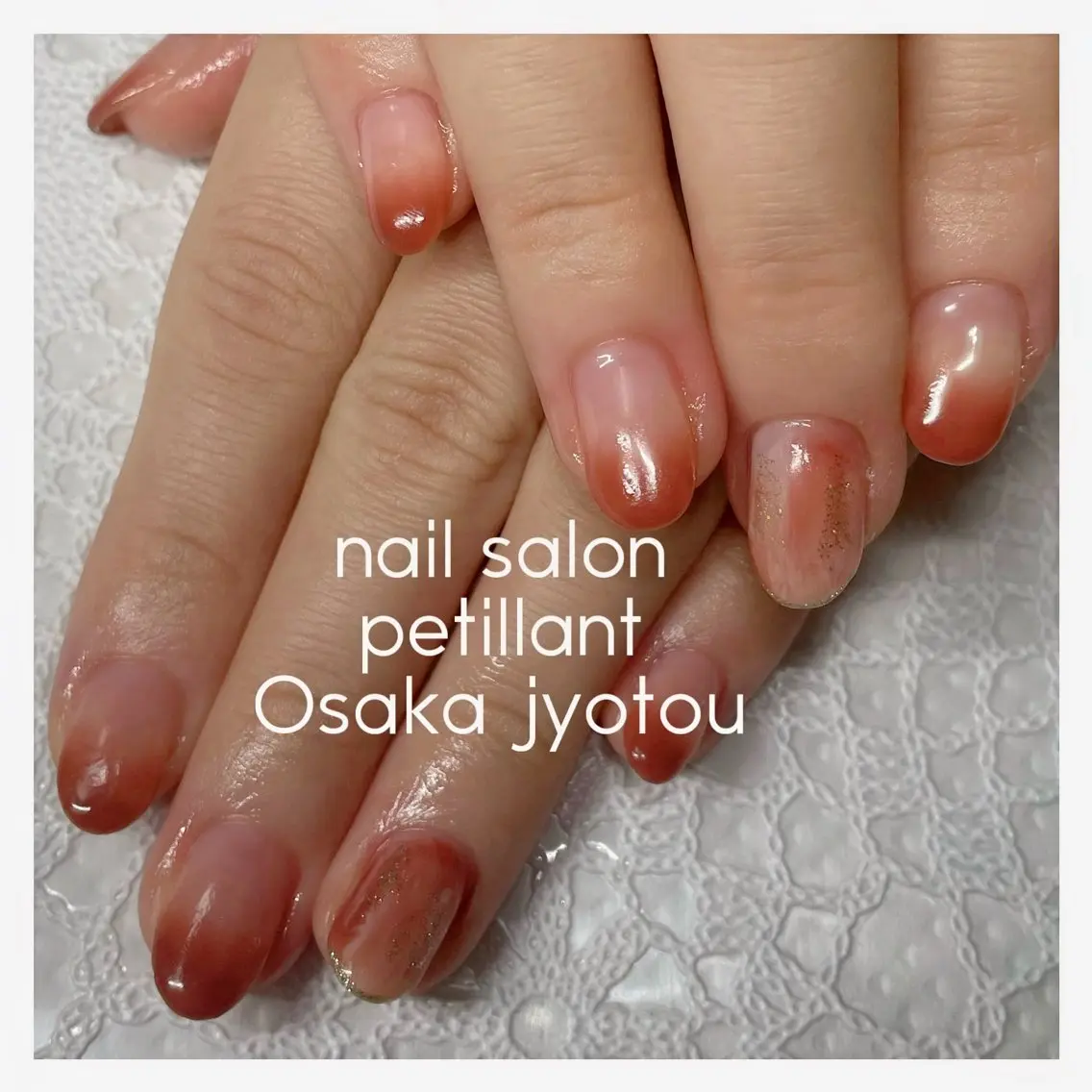 ネイル クリアネイル グラデーション 持ち込み nail salon petillantのネイルデザイン