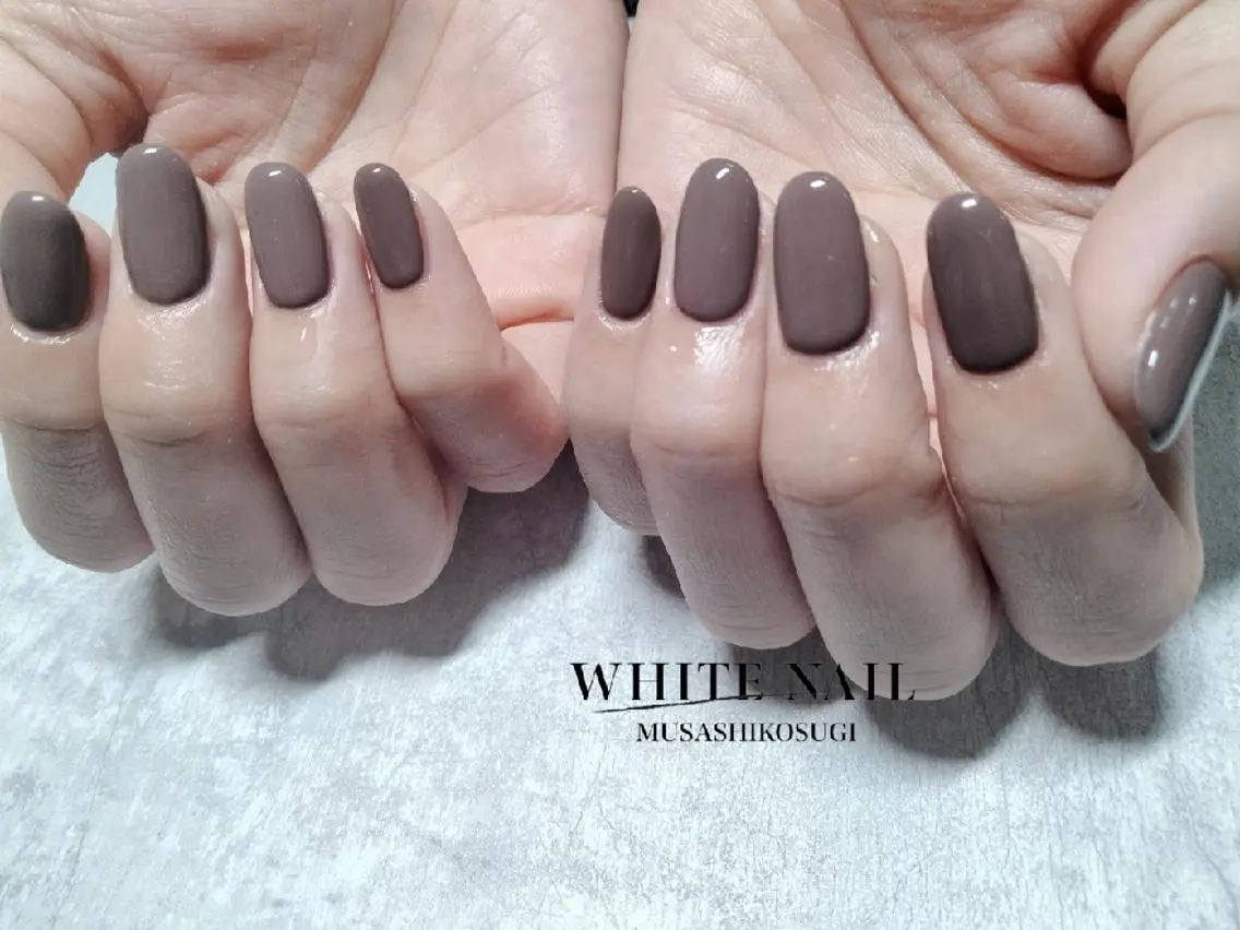 ネイル ワンカラーネイル WHITE NAIL ホワイトネイルのネイルデザイン