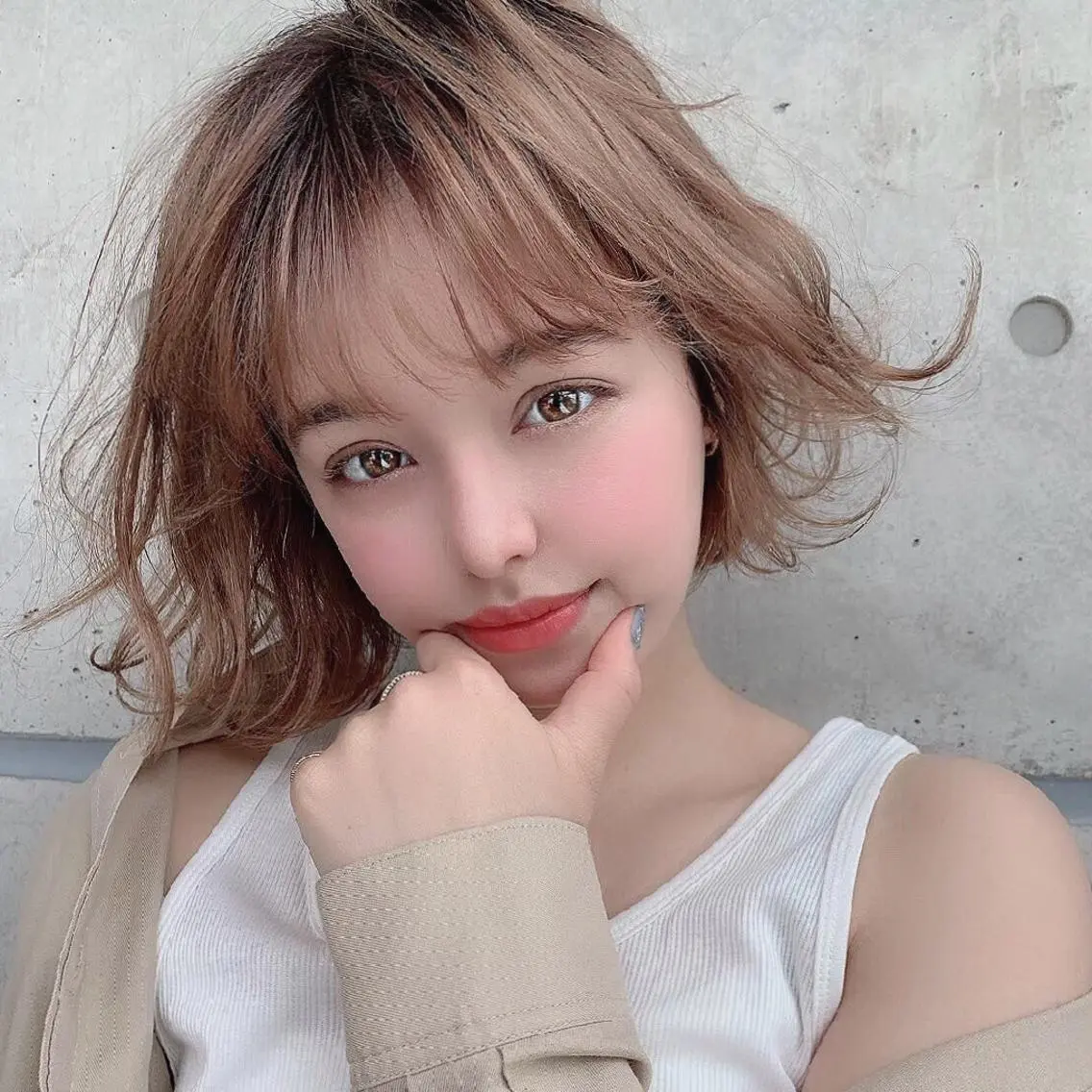 カラー 透明感カラー 🤍💕ブリーチカラ ーAyaka💕🤍のヘアスタイル