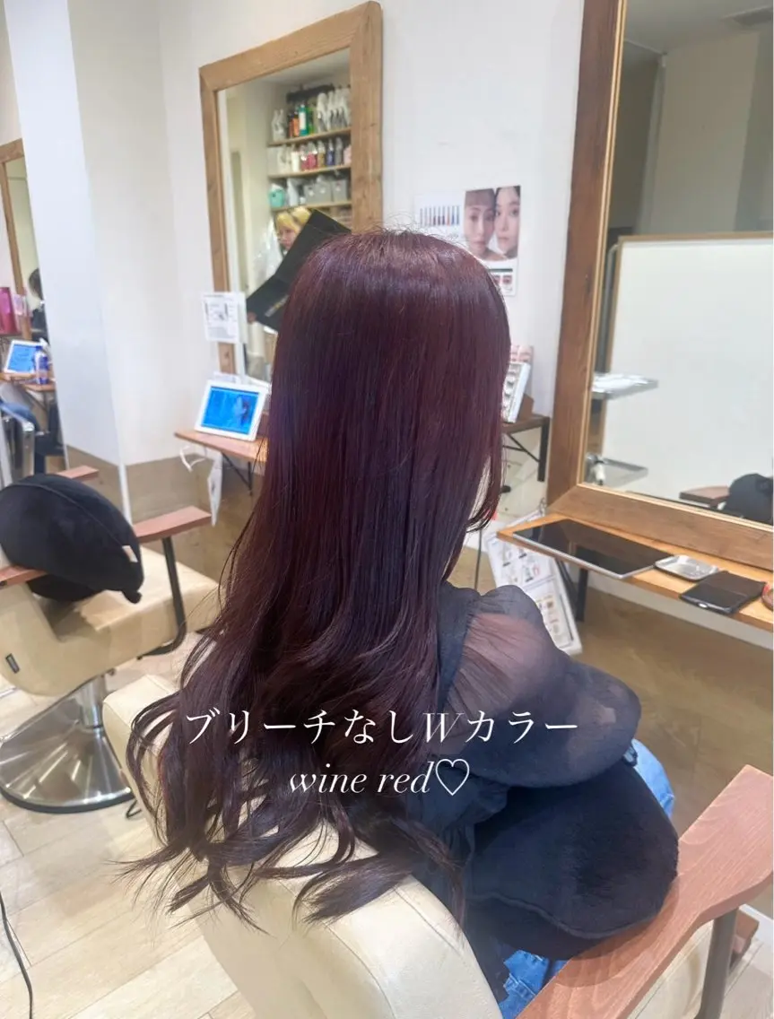 ロング 髪質改善 トリートメント ブリーチなしカラー RURI🩵のヘアスタイル