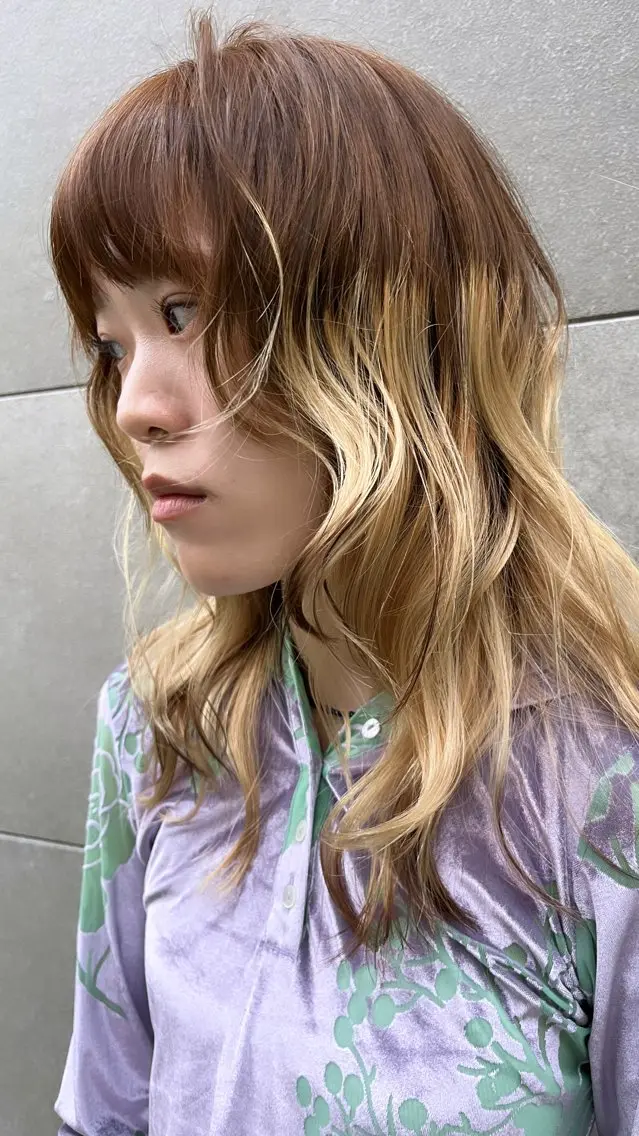 ロング ヘアカラー 似合わせパーマ/ 山本銀次郎のヘアスタイル