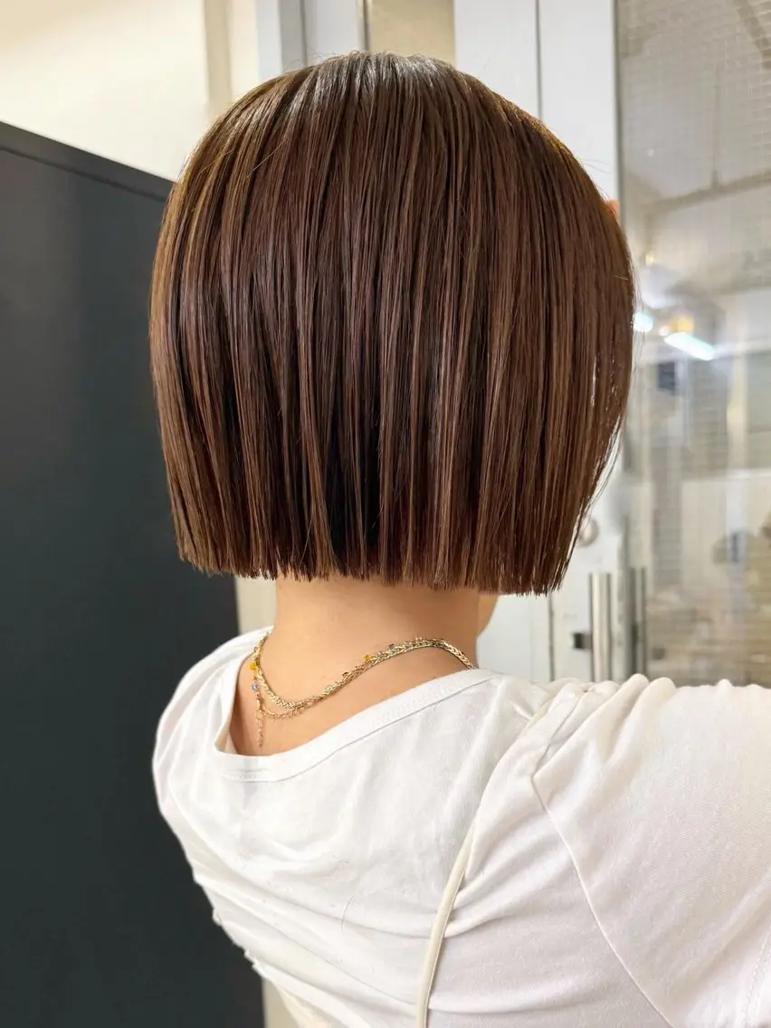 ショート カラー 加藤好/ボブ /レイヤー/暖色🧡のヘアスタイル