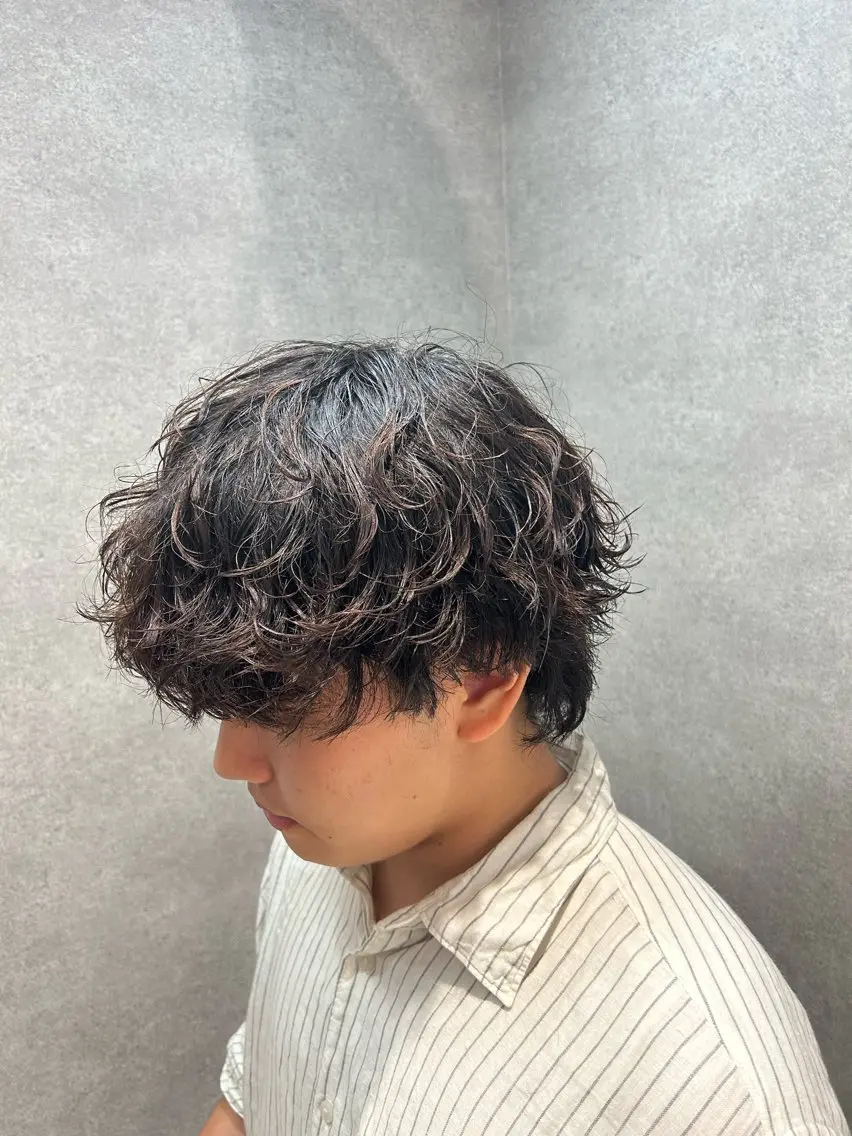 ショート パーマ メンズ メンズパーマ トレンド🔥メンズ 特化⚡️網野裕希のヘアスタイル