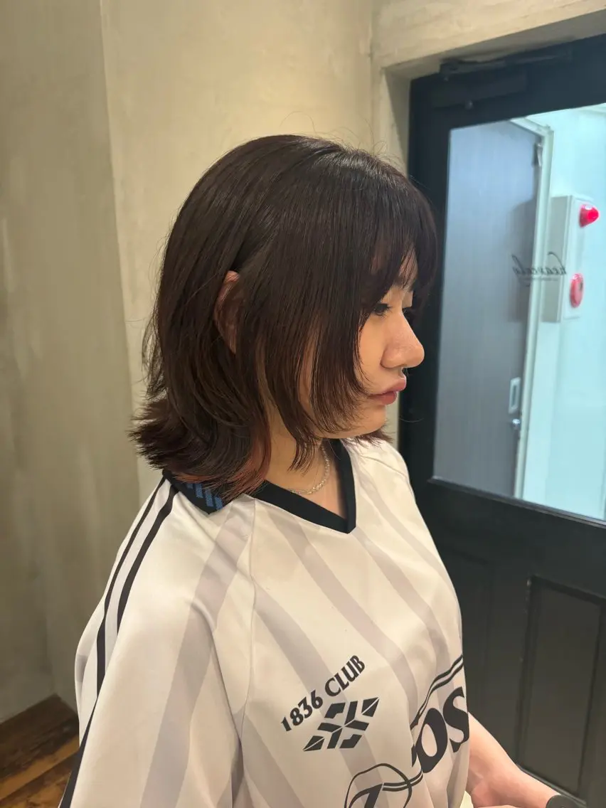 セミロング ヘアカラー トリートメント 新宿/顔周りカット +レイヤー=しずく♩のヘアスタイル