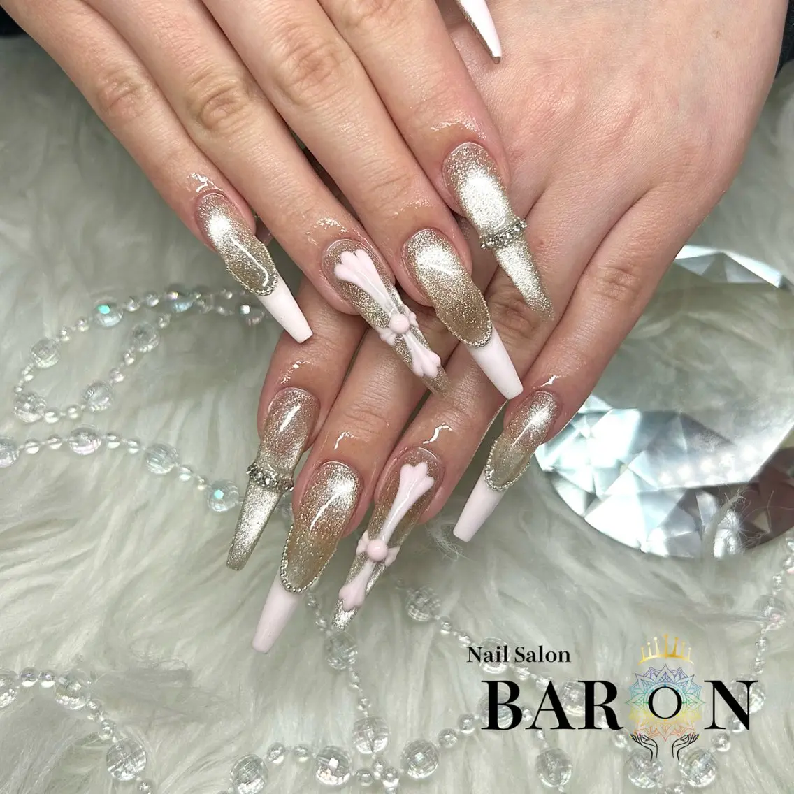 ネイル フレンチネイル ハンドネイル ♛︎BARON♛︎ SUMIRE.のネイルデザイン