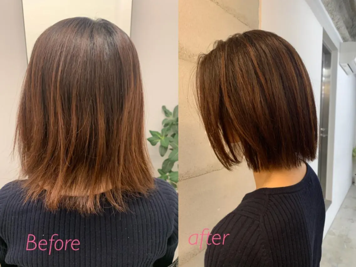 ショート 切りっぱなしボブ ボブ 縮毛矯正特化✂︎ YUKAのヘアスタイル