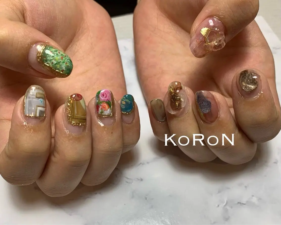 ネイル ニュアンスネイル ハンドネイル 自宅サロン鎌倉 KORONのネイルデザイン