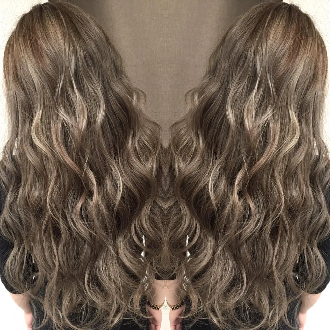 ロング カラー ベージュカラー ハイライトカラー 3Dハイライト ハイライト ヘアカラー トリートメント 井上 一平のヘアスタイル