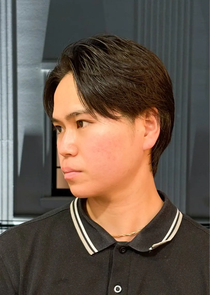 ショート パーマ メンズ 刈り上げ メンズウルフカット ウルフカット カット 三宮メンズカット ヨシイッキのヘアスタイル