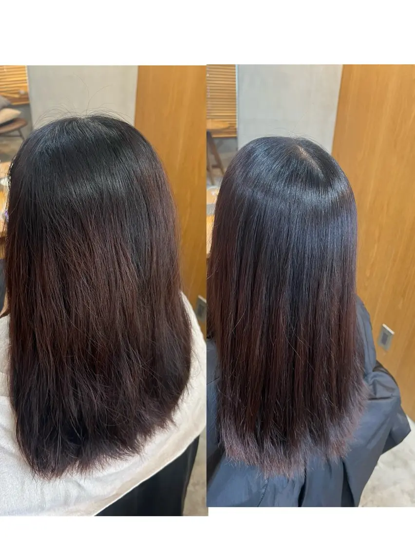 セミロング 縮毛矯正 縮毛矯正 スギオ 💫のヘアスタイル