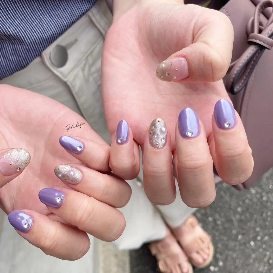 ネイル ミラーネイル ネイルチップ ハンドネイル Nail Adore.のネイルデザイン