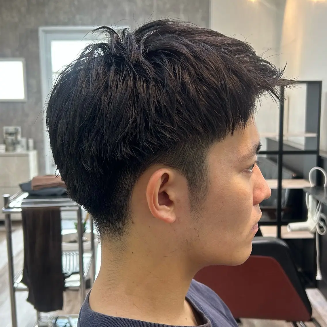 メンズ 透明感カラー 髪質 改善 Wカラー原心愛のヘアスタイル
