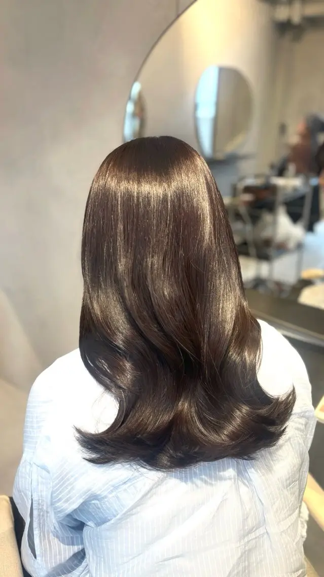 ミディアム カラー ヘアカラー ANJU/上品カラー /似合わせカラー💖のヘアスタイル