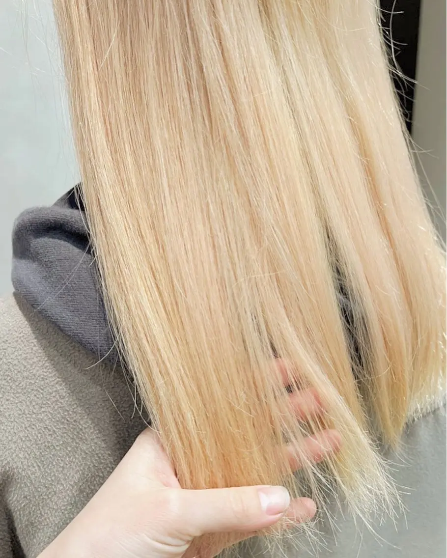美髪×トレンドカラー⭐︎ダブルカラー(ケアブリーチ)+3stepトリートメントの写真