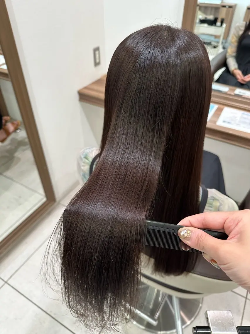 ロング パーマ カット 縮毛矯正 .MANA. 【艶髪ロング】のヘアスタイル