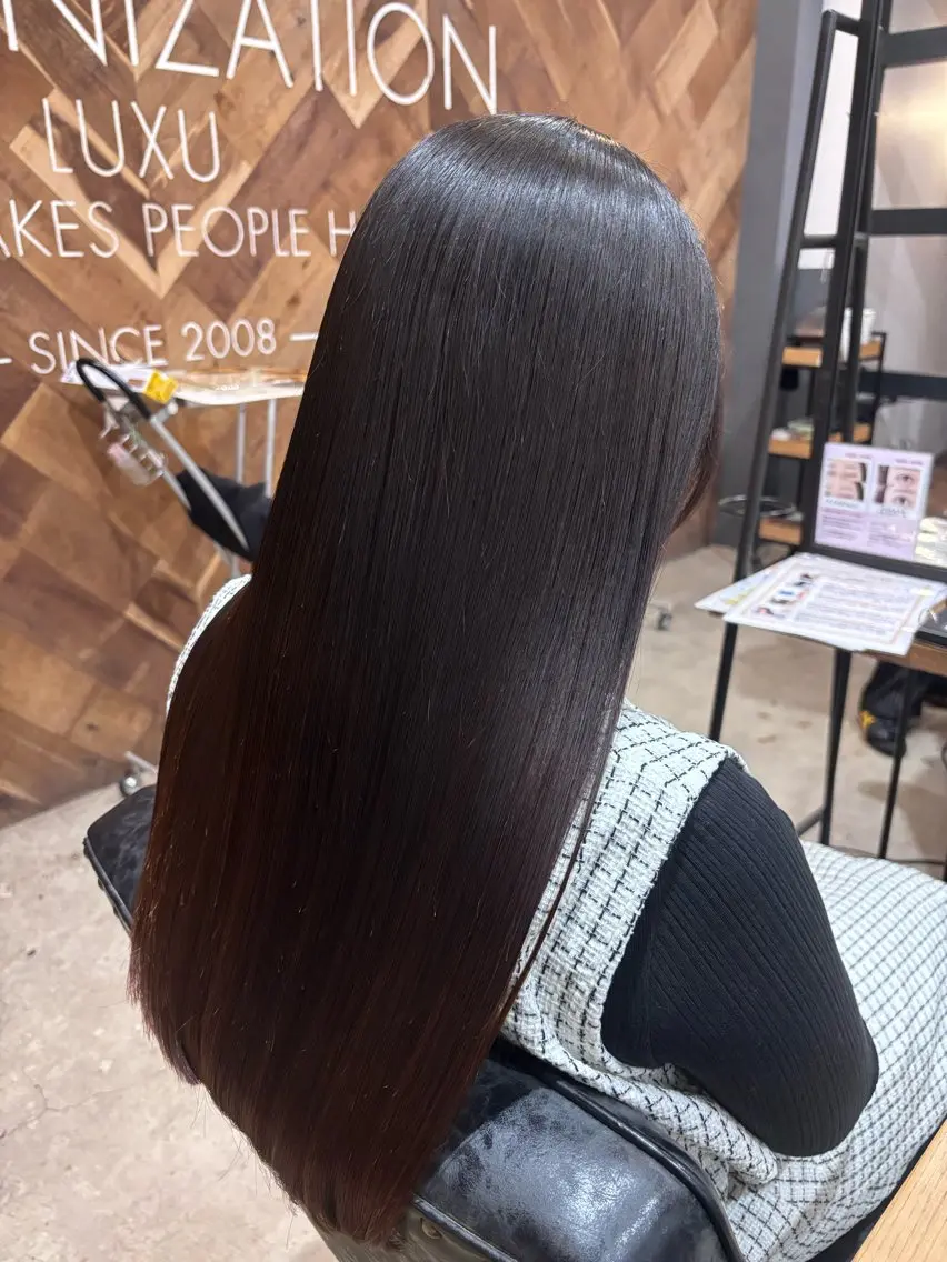 ロング パーマ カット 縮毛矯正 新村 小夏のヘアスタイル