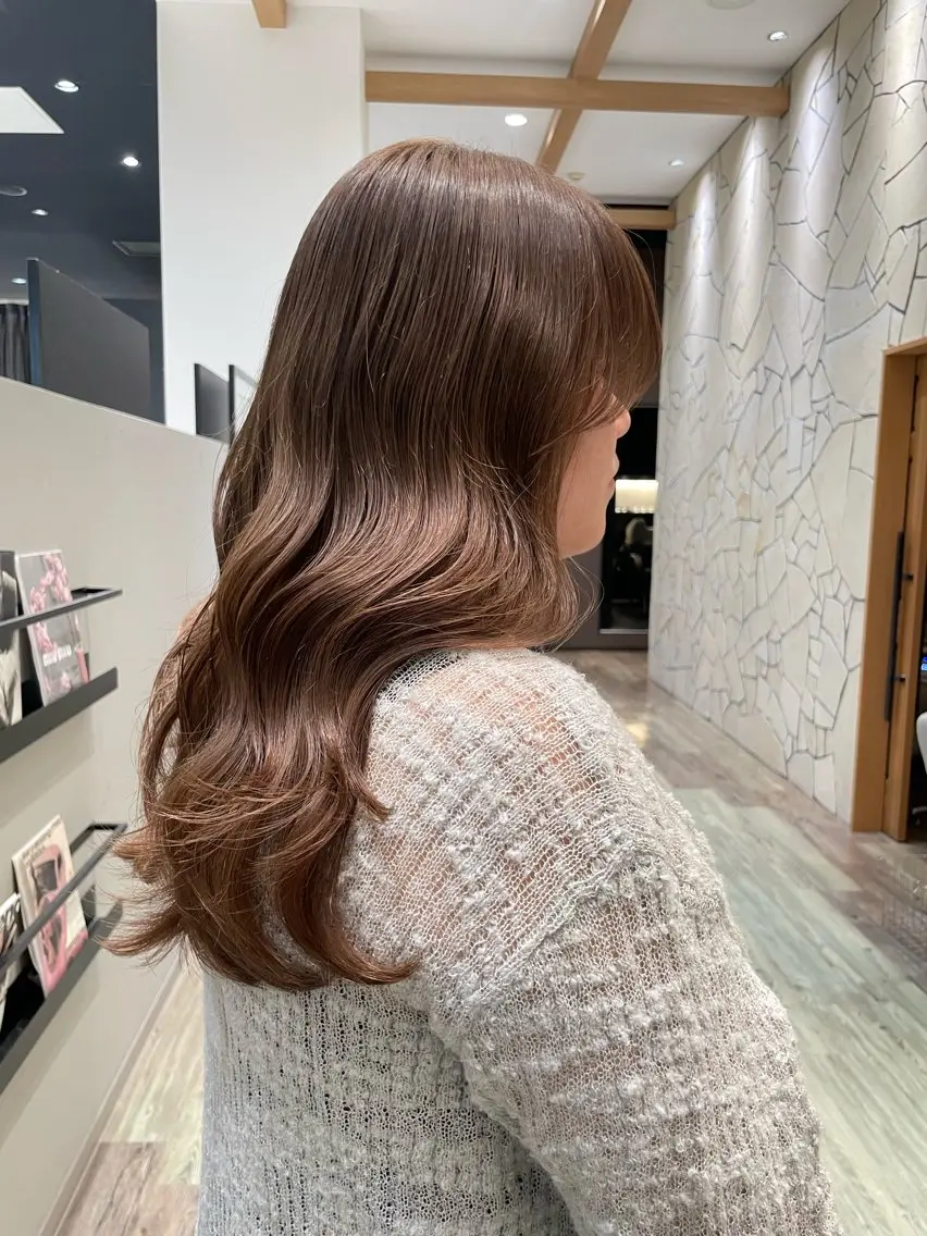 ロング カラー イルミナカラー トリートメント カット ヘアカラー トリートメント k-twoたき✨艶感 カラー／美髪矯正のヘアスタイル