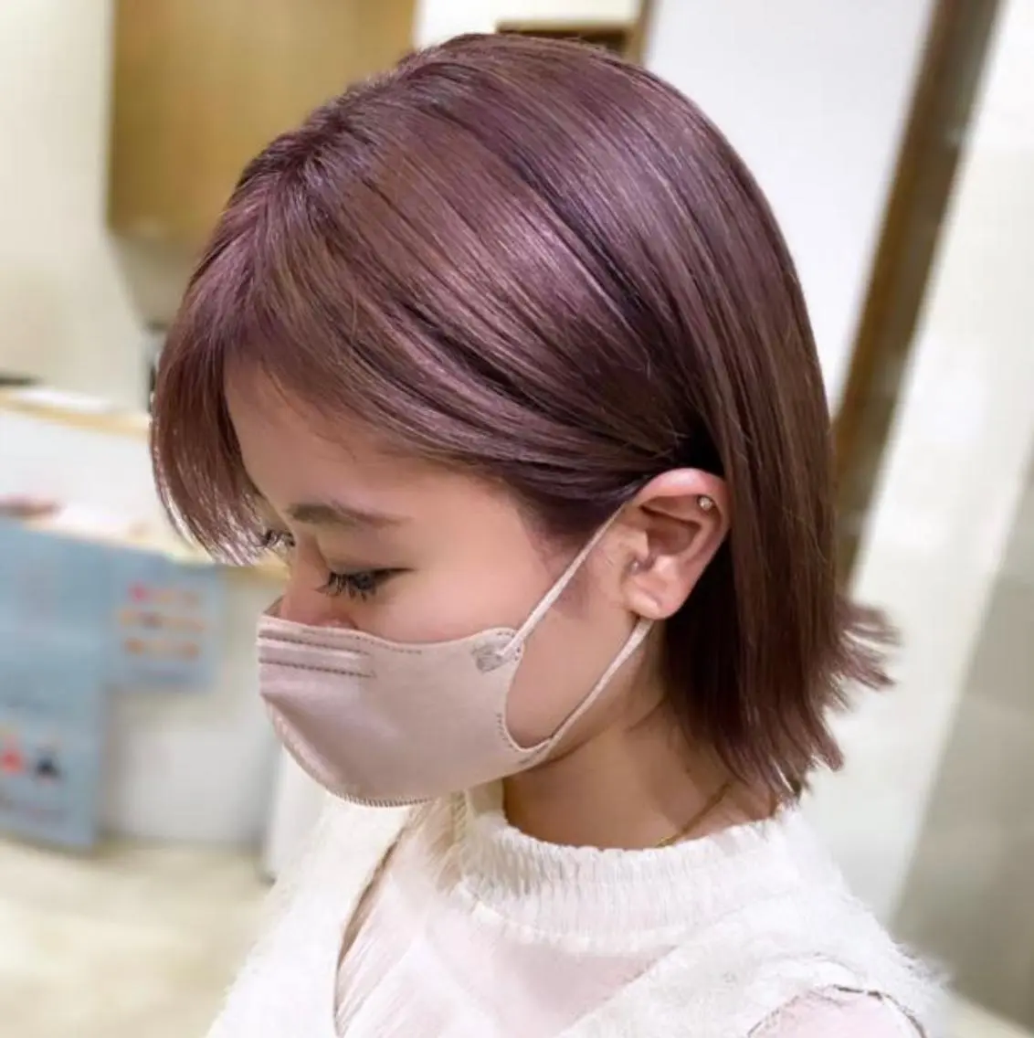 ミディアム カラー バレイヤージュ ブリーチ ケアブリーチ 透明感カラー デザインカラー 【史上最高】口コミ No.1/ナツキのヘアスタイル
