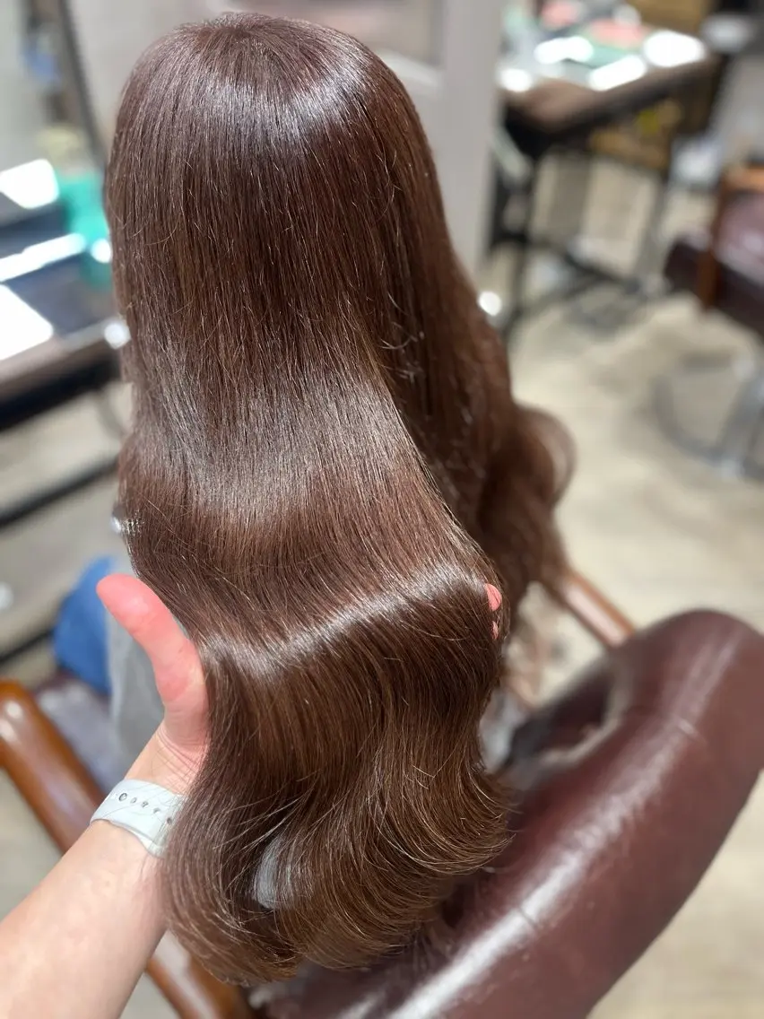 ロング カラー ブラウンカラー カット ヘアカラー トリートメント 🫧ぷる艶カラー🫧 Yuubi🦩のヘアスタイル