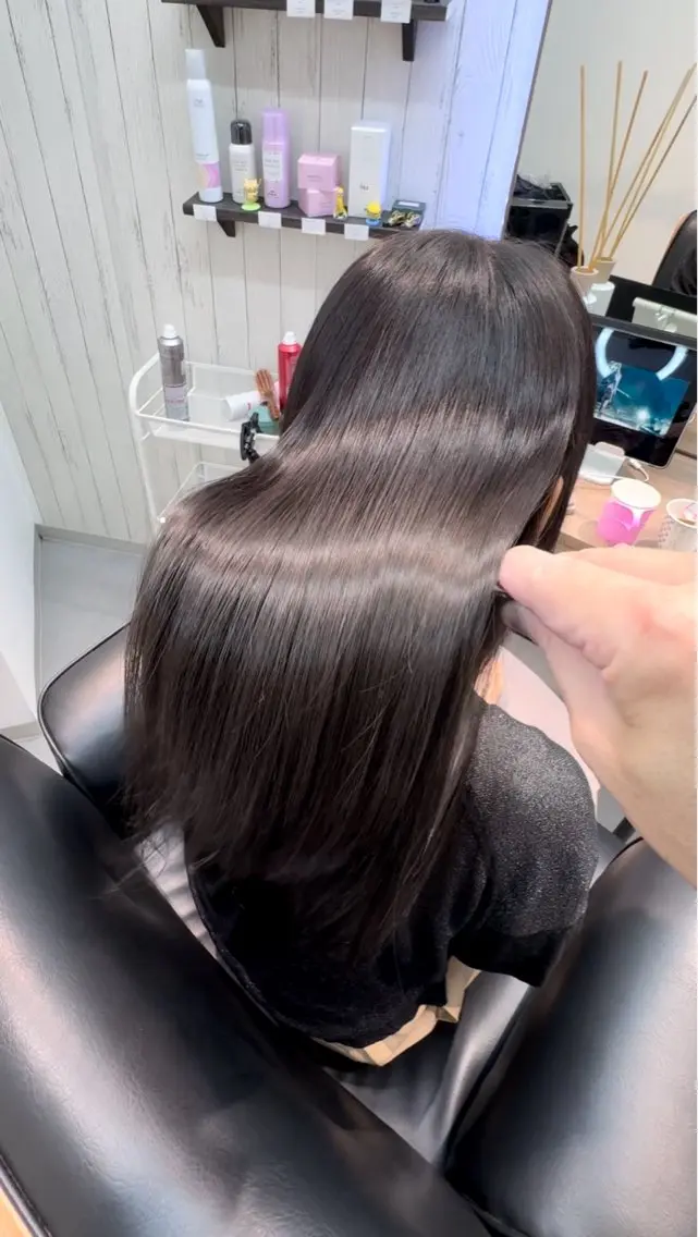 ロング カラー 髪質改善 艶髪改善師/高橋潤 /縮毛矯正のヘアスタイル