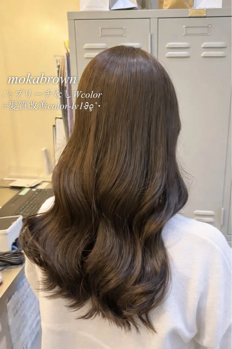 ロング カラー ブリーチ ブラウンカラー 透明感カラー ダブルカラー モカブラウン ヘアカラー トリートメント 透明感カラー🩰🤍 髪質改善🪄/伽音のヘアスタイル