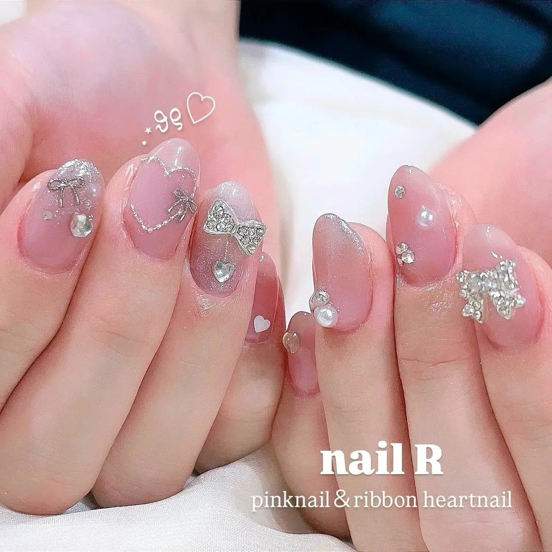 ネイル チークネイル フットネイル フレンチネイル ジェルネイル ガラスフレンチ NAILR rina 🎀ིྀ恵比寿のネイルデザイン