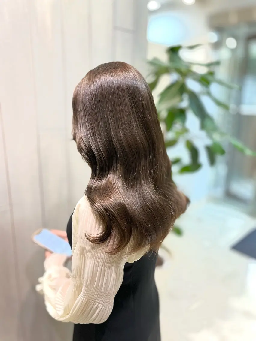 セミロング カラー ヘアアレンジ カット ヘアカラー トリートメント ヘッドスパ ヘアセット 完全💗マンツーマン marinのヘアスタイル