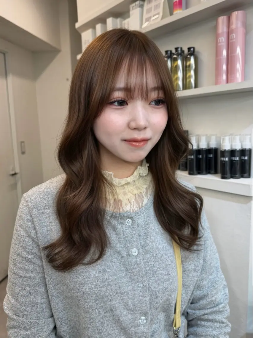 ロング カラー ベージュカラー ブリーチ ブラウンカラー 透明感カラー ダブルカラー カット ヘアカラー トリートメント 💍モテる艶髪 透明感カラー💖のヘアスタイル