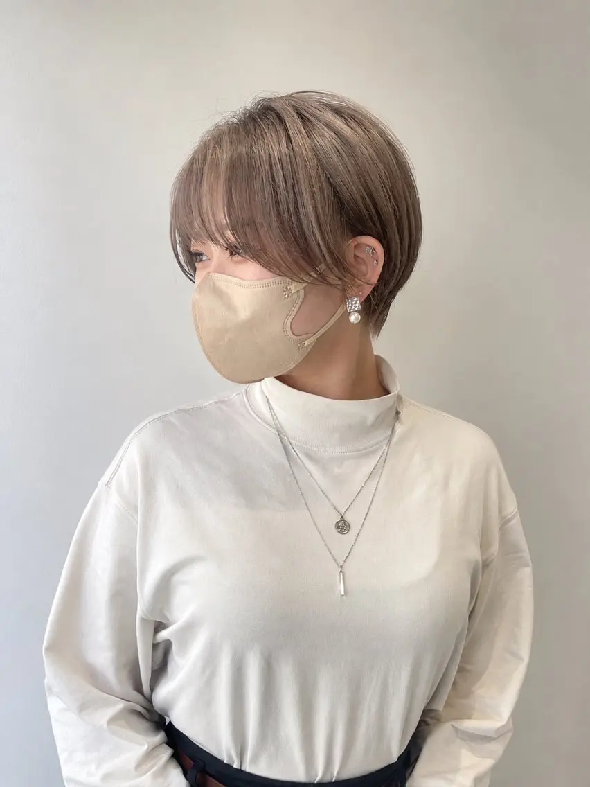 ショート 透明感カラー/ ハイトーン/森 裕斗のヘアスタイル