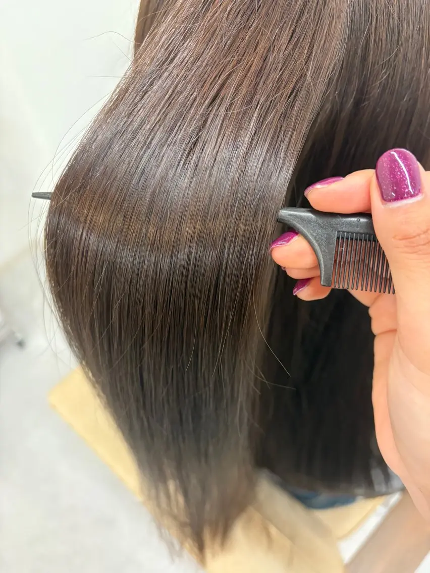 カラー カット ヘアカラー 酸性ストレート /暖色カラー/ユイカのヘアスタイル