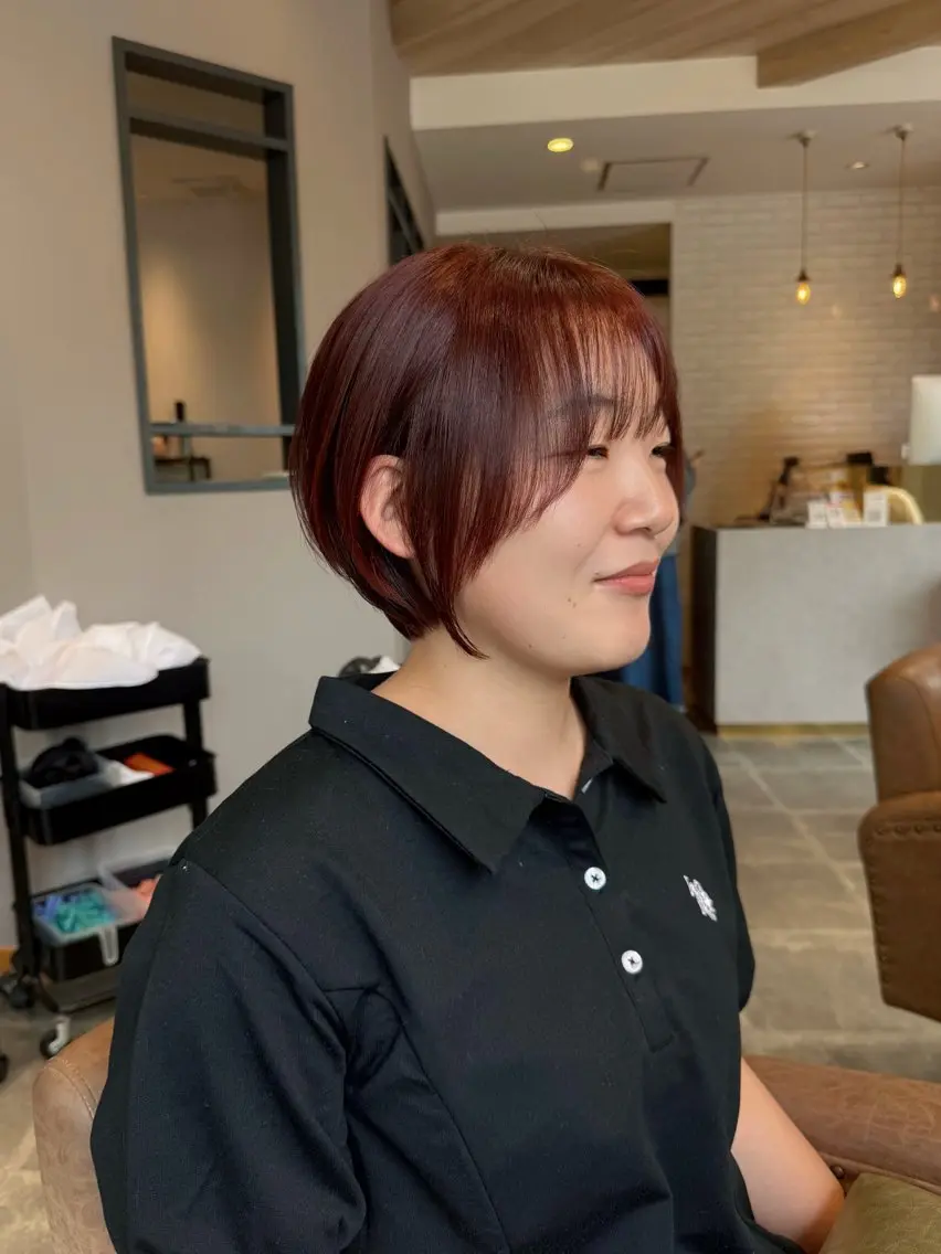 ショート ショートヘア カット ヘアカラー トリートメント 大坪 壱成のヘアスタイル