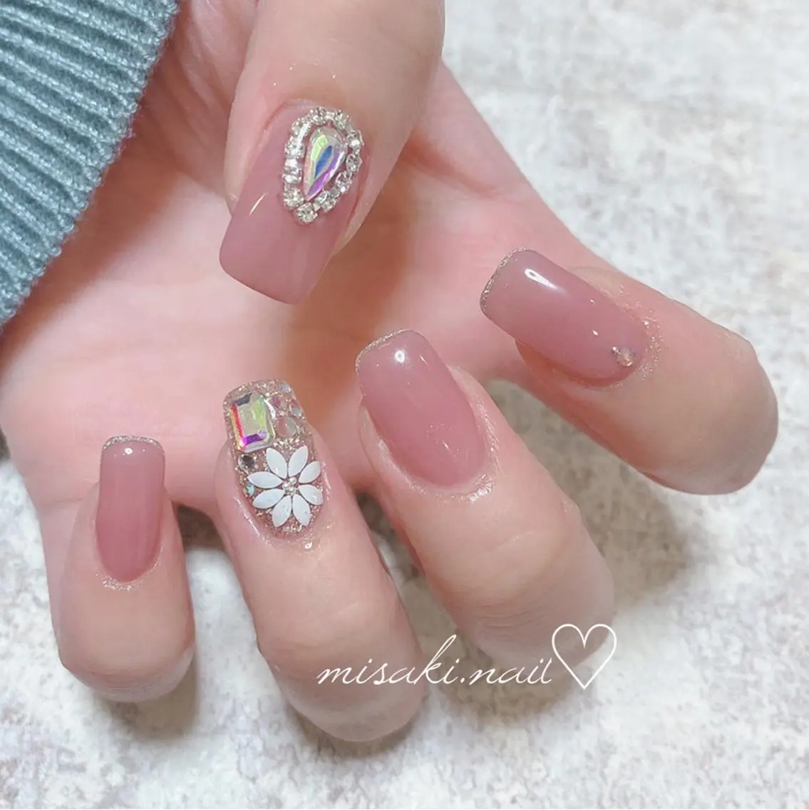 ネイル 韓国ネイル ワンホンネイル ハンドネイル nailsalon miinailsのネイルデザイン