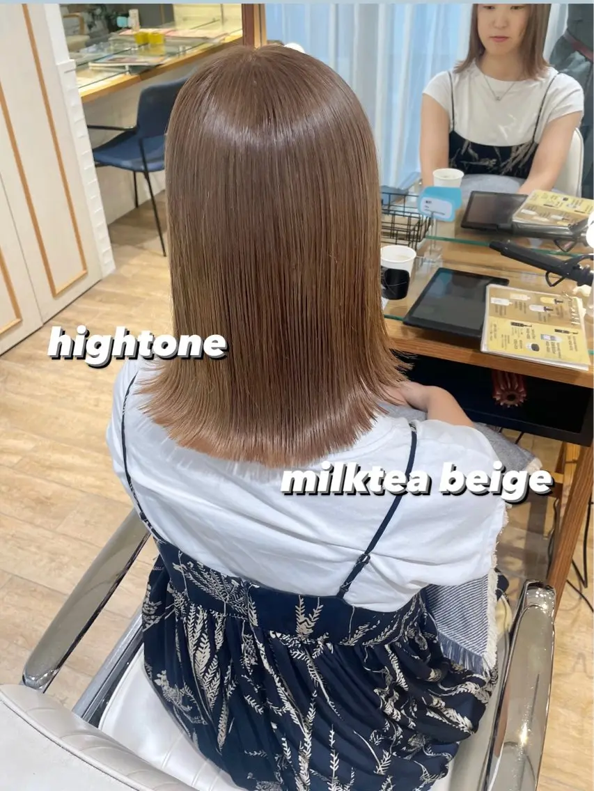 セミロング カラー ヘアアレンジ ヘアカラー トリートメント ハイトーンピンク🍑 ブリーチ🍑RINAのヘアスタイル