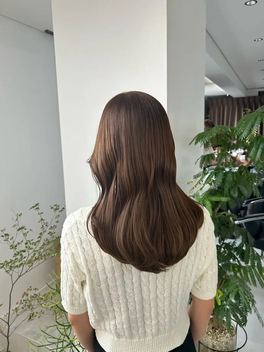 セミロング カラー カット ヘアカラー トリートメント ♡透明感/艶カラー /haruka♡のヘアスタイル