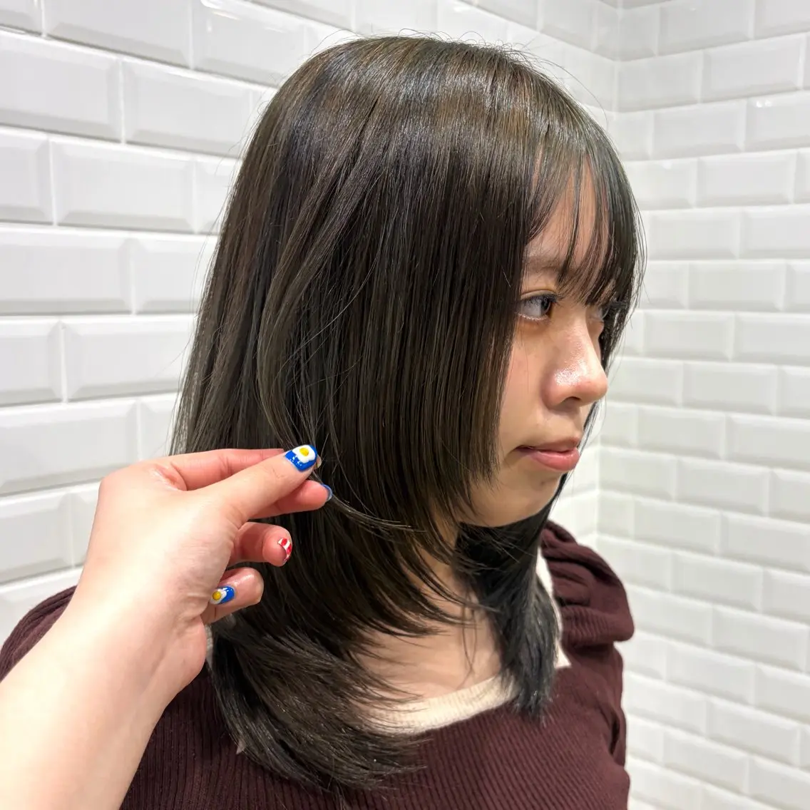 ミディアム カラー オノデラ ハヅキ/ 横浜のヘアスタイル