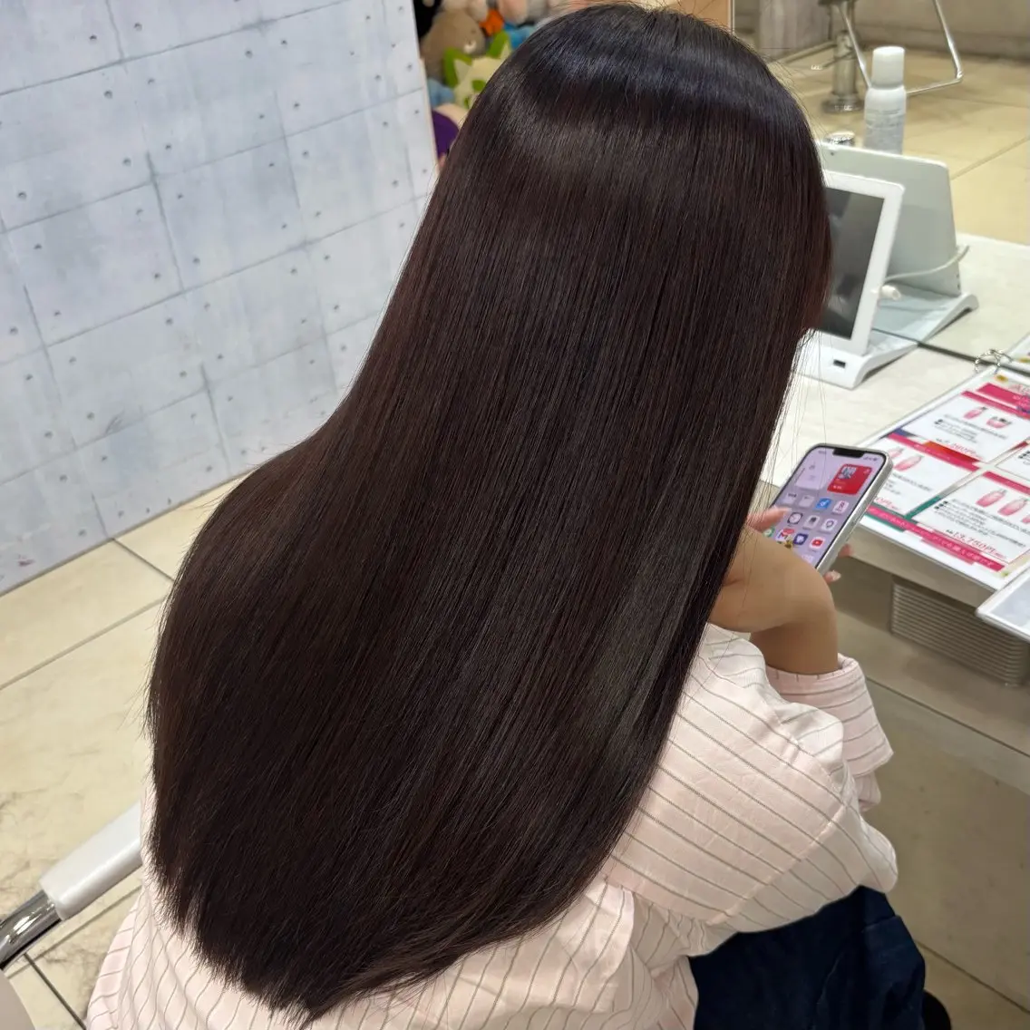ロング カラー ヘアカラー トリートメント 🎀ゆい🎀 髪質改善カラー🎀のヘアスタイル